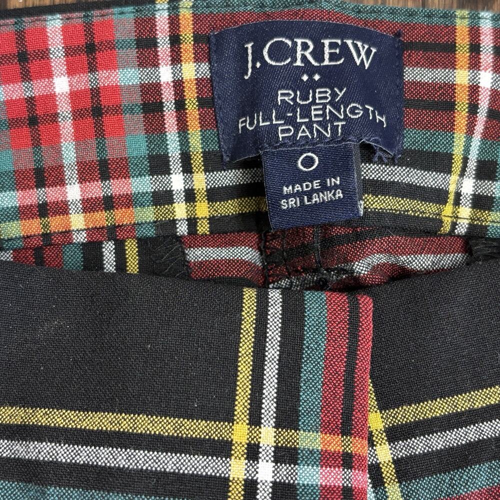 J Crew BC606 Sz‎ 0 NWOT Full-length Ruby Pant in Stewart Tartan Plaid Stretch - Picture 4 of 15